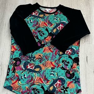 Lularoe Randy Tee in Disney Mickey Mouse Print - Size Large